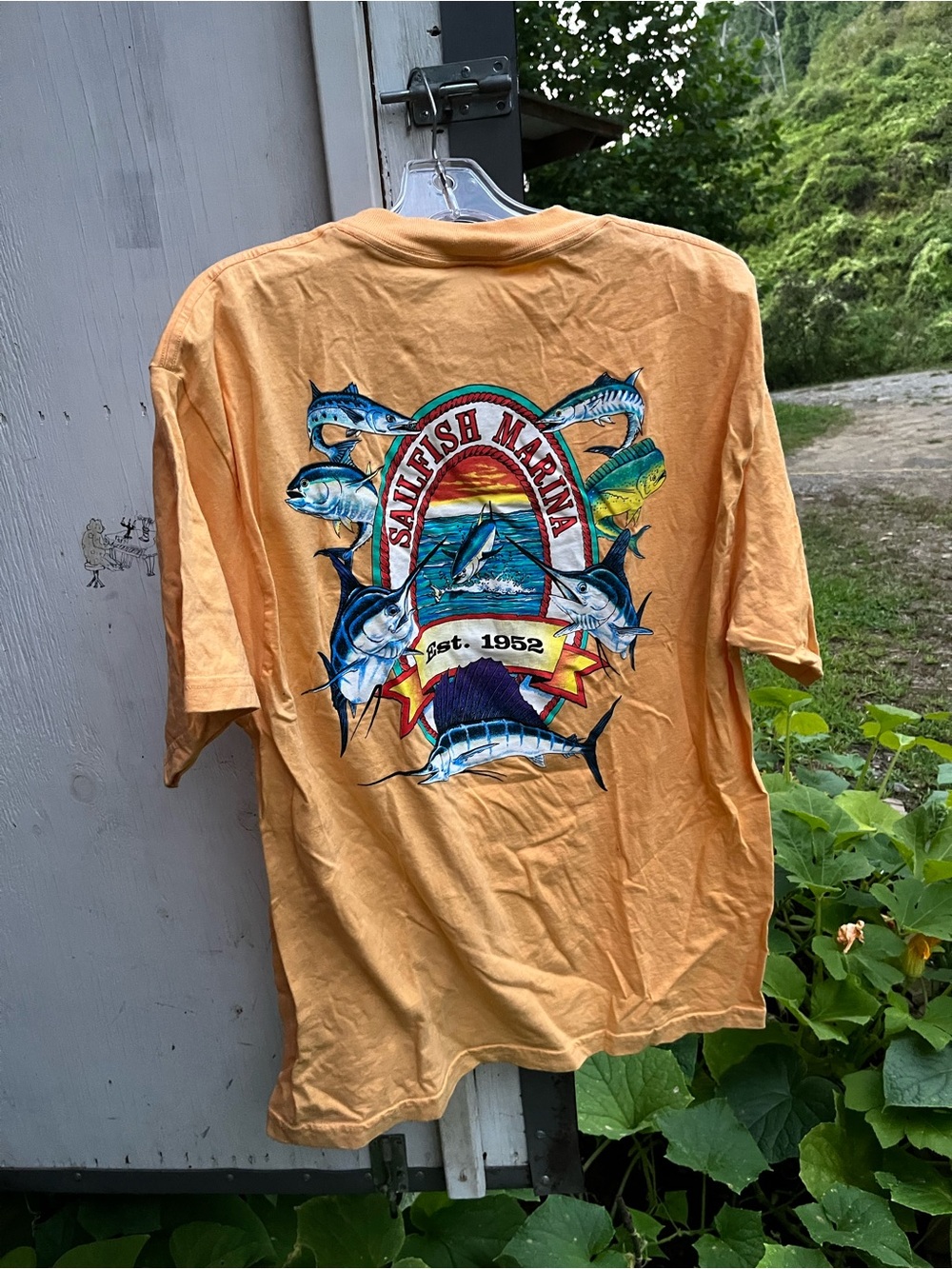 Men's Graphic Tee - Peach Orange